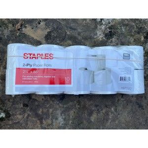 Staples Bond Paper Rolls, 2 1/4" x 85', 10/Pack (197020, 18216-CC)